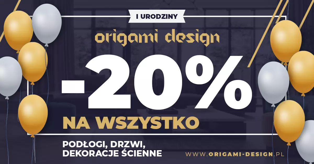 -20% na urodziny Origami Design