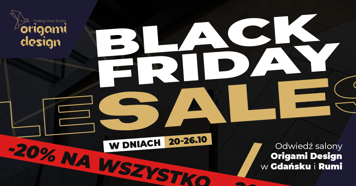 Black Friday Sale w Origami Design